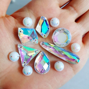 Sewing Stones Set, Pearl, Various Shapes  - Img 2