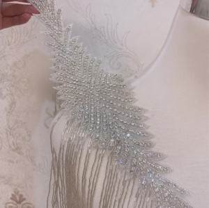 Thermo-Adhesive Beads Fringes Applique - Img 2