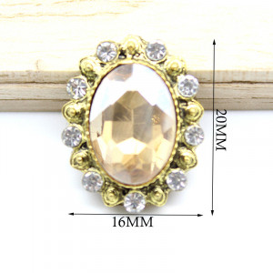 Vintage Crystal Buttons, 20mm - Img 3