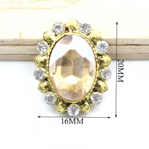 Vintage Crystal Buttons, 20mm - Img 3