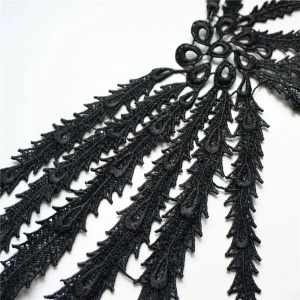 Aplicatie Brodata, Negru, 30x58cm - Img 2