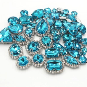Aquamarine Sewing Crystals Set