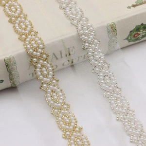 Braided pearls and beads, 6cm