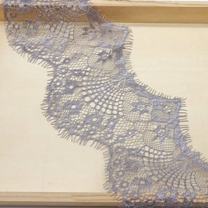 Chantilly Fine Lace, Grey (3metres/piece) - Img 2