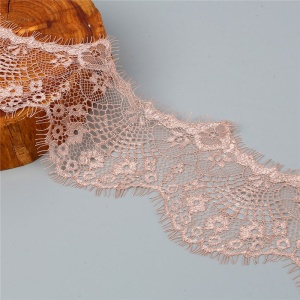 Chantilly Fine Lace, Salmon (3 metres/piece)