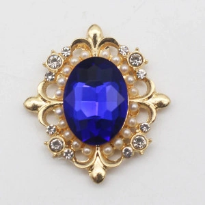 Crystal and Pearl Pendant, 32x30 MM - Img 6