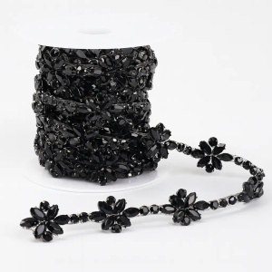 Crystal Glass Adhesive Tape, Flower, 2 cm