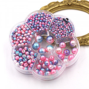 Cutie Perle cu Gaura, Multicolore, Diverse Dimensiuni, (1150 bucati) - Img 6