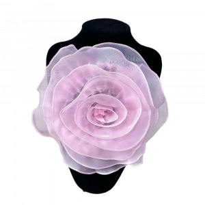 Decorative Organza Flowers, 27cm - Img 2