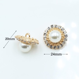 Decorative Ribbons, Strass and Pearl, 24mm, (5 pieces/set) - Img 2