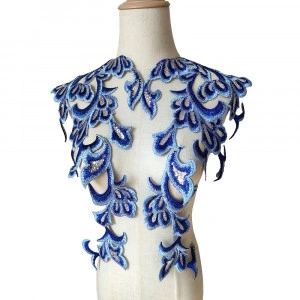 Embroidered applications with sequins