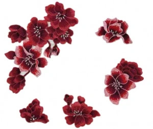 Embroidered Flower Appliques (5 pieces/set) - Img 3