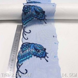 Embroidered Lace Butterflies with Lurex Thread, 14.5 cm - Img 2