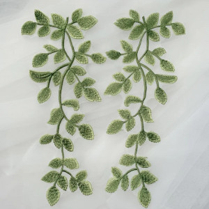 Embroidered Leaf Applications (2 pieces/set) - Img 3