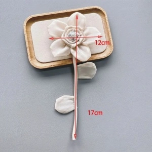 Floare Decorativa 3D, Ivory, 12 x 17 cm - Img 3