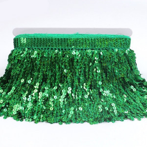 Franjuri paiete, verde