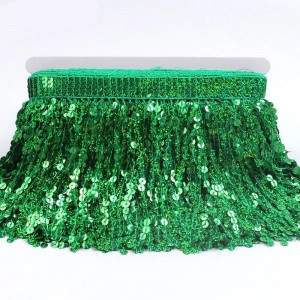 Franjuri paiete, verde
