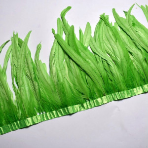 Long Rooster Feathers, Lime Green