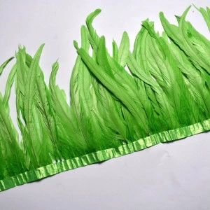 Long Rooster Feathers, Lime Green