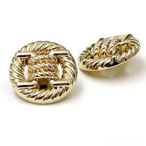Metal Buttons, Gold, 25mm (5 pieces/set) - Img 1