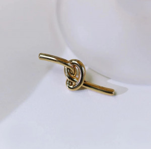 Metallic Knot Buttons, Gold/Silver, 32mm - Img 2