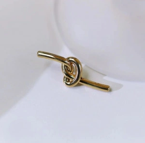 Metallic Knot Buttons, Gold/Silver, 32mm - Img 2