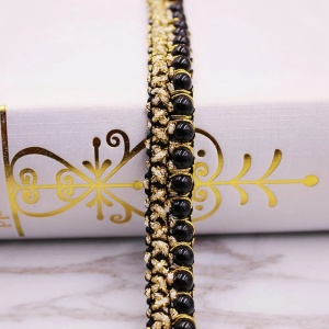 Pearl and Lurex Pasmanterie Band, 1.5 cm - Img 3