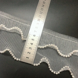 Pearl Pleated Lace, 8.5 cm - Img 5