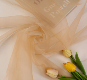 Premium Fine Tulle, 3 M Wide, Beige