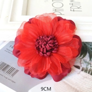 Satin Flowers Set, Burgundy (6 Pieces/Set) - Img 5