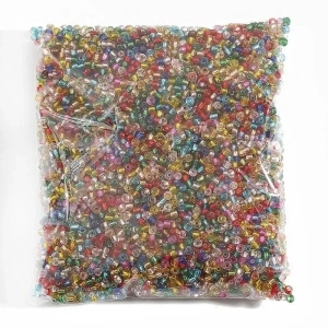 Set Mixt Margele Sticla, Multicolor, 4mm (15g/punga)