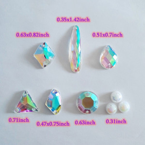 Sewing Stones Set, Pearl, Various Shapes  - Img 3