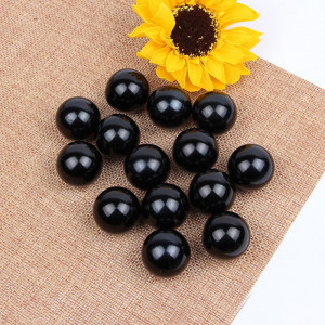 Black Stitching Pearls with Hole,14mm
