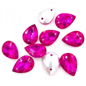 Cristale De Cusut Sticla, Fucsia