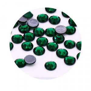Cristale Sticla Hot-Fix, SS10/SS12/SS16/SS20/SS30, Verde Imperial, (1440bucati/pachet-288bucati/pachet)