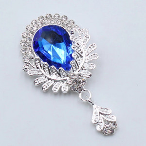 Crystal and Leaf Pendant Buttons, 27x50 MM - Img 6