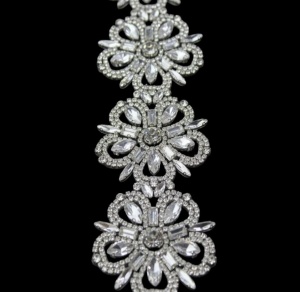 Crystal Glass, Flower, 6 cm Heat-activated Tape
