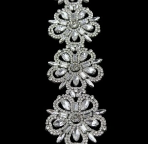 Crystal Glass, Flower, 6 cm Heat-activated Tape