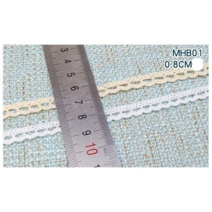Dantela Decorativa Bumbac, Diverse Modele - 0.8 - 4cm - Img 2