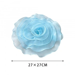 Decorative Organza Flowers, 27cm - Img 3