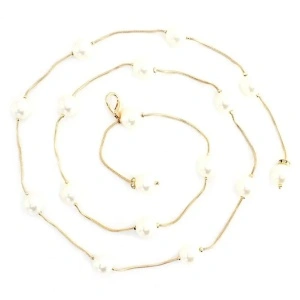 Decorative Waist Belt with Pearls, Golden - Img 2