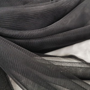 Elastic Tulle Fabric, Width 3m, Black - Img 2