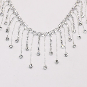 Fringes with rhinestones lengths 6 cm - Img 1