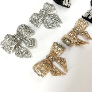 Glass Crystals Decorative Bow, 9 x 9 cm - Img 1