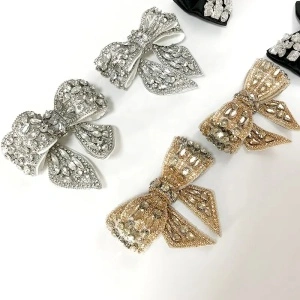 Glass Crystals Decorative Bow, 9 x 9 cm