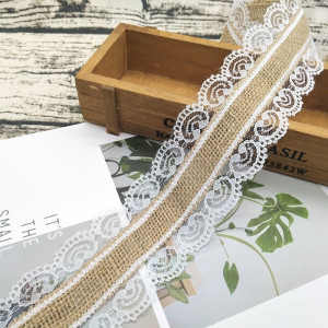 Jute with Lace, 5cm - Img 1