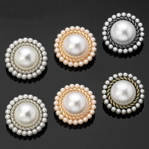 Nasturi Decorativi Perle, 15/26MM (5 bucati/set)