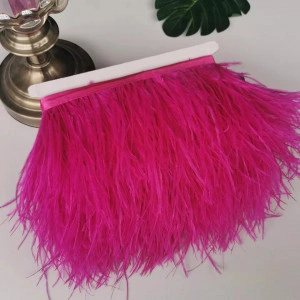 Ostrich Feathers Tape, Dark Pink