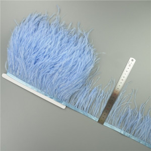 Ostrich Feathers Tape, Light Blue