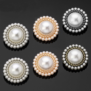 Pearl Decorative Buttons, 15/26MM (5 pcs/set) - Img 1